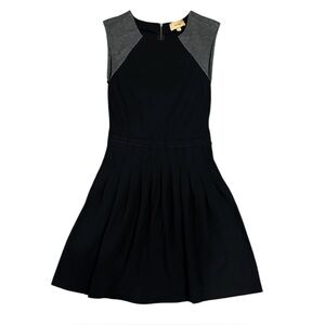 Anthropologie Kachel Pleated Sleeveless Dress Black Gray Women’s Size 0 NWOT